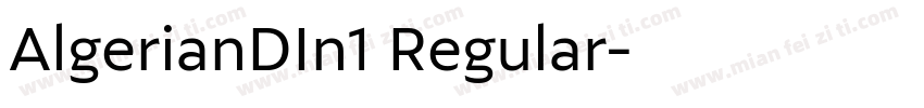 AlgerianDIn1 Regular字体转换